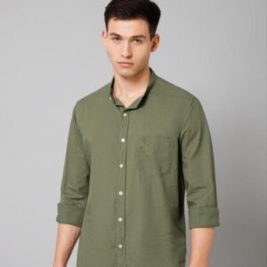 Men's Premium Olive Green Casual Cotton Shirt