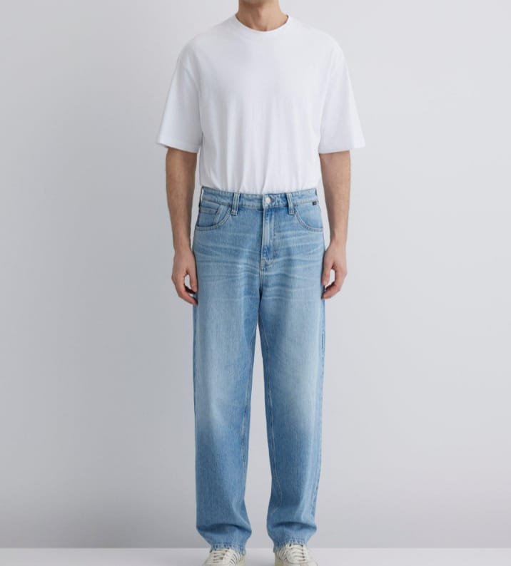 Men's Premium Light Blue Baggy Denim Jeans