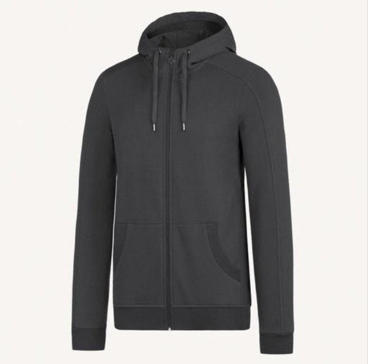 Men's Premium Zip-Up Hoodie – Charcoal Black - Image 3